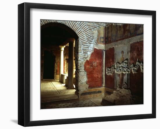 Interior court of Roman villa on Mount Coressos, Ephesus, Turkey-null-Framed Photographic Print