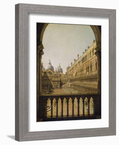 Interior Court of the Doge's Palace, Venice, C.1756-Canaletto-Framed Giclee Print