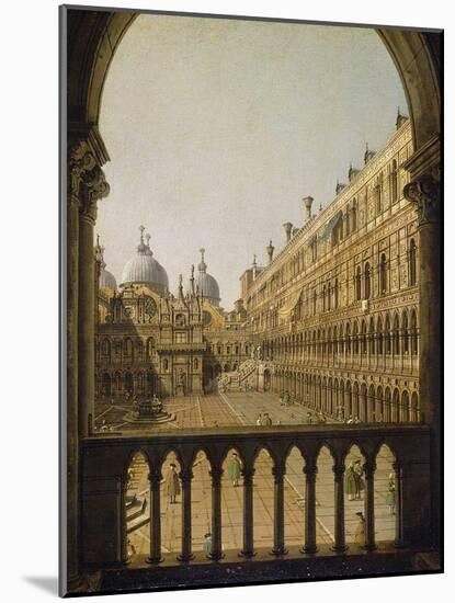 Interior Court of the Doge's Palace, Venice, C.1756-Canaletto-Mounted Giclee Print