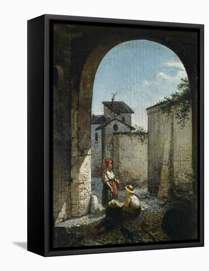 Interior Courtyard at Pontremoli-Guido Reni-Framed Premier Image Canvas