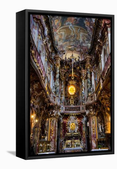 Interior, created by the Asam Brothers, Asam Kirche (Church), 1733, Munich, Bavaria, Germany-Richard Maschmeyer-Framed Premier Image Canvas