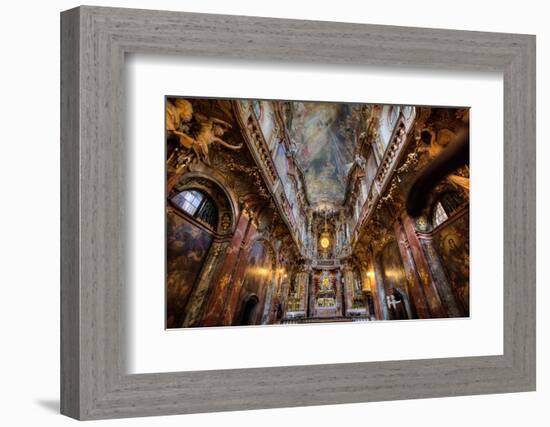 Interior, created by the Asam Brothers, Asam Kirche (Church), dating from 1733, Munich, Bavaria-Richard Maschmeyer-Framed Photographic Print