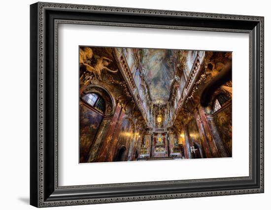 Interior, created by the Asam Brothers, Asam Kirche (Church), dating from 1733, Munich, Bavaria-Richard Maschmeyer-Framed Photographic Print