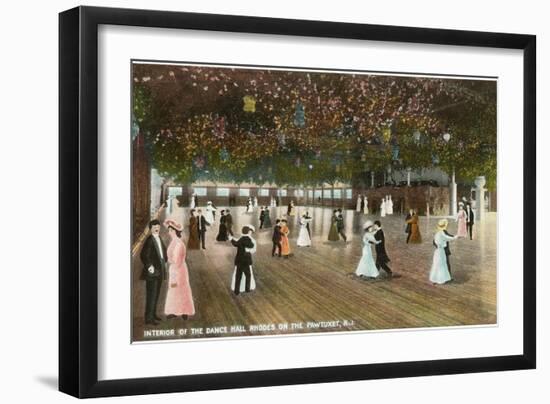 Interior, Dance Hall, Rhodes on the Pawtuxet, Rhode Island-null-Framed Art Print