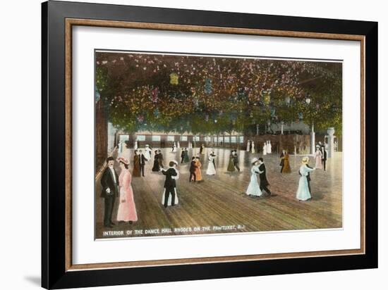 Interior, Dance Hall, Rhodes on the Pawtuxet, Rhode Island-null-Framed Art Print