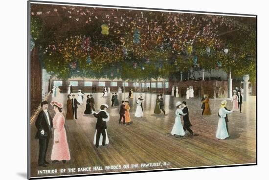 Interior, Dance Hall, Rhodes on the Pawtuxet, Rhode Island-null-Mounted Art Print