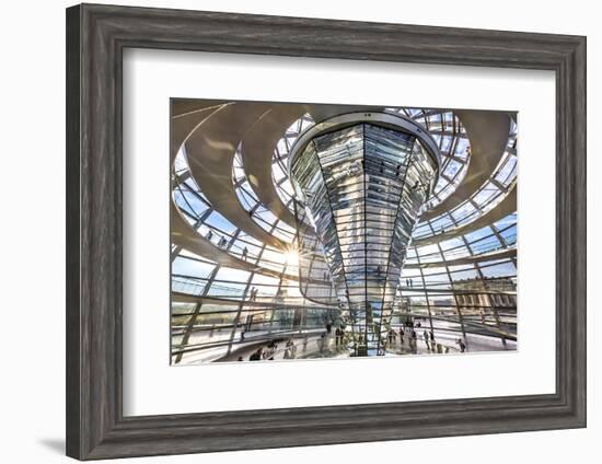 Interior, Dome, Reichstag, Berlin, Germany-Sabine Lubenow-Framed Photographic Print