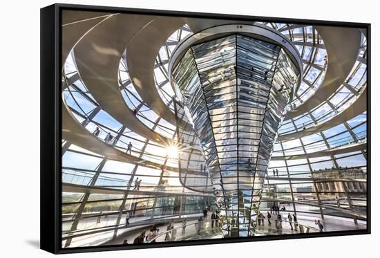 Interior, Dome, Reichstag, Berlin, Germany-Sabine Lubenow-Framed Premier Image Canvas