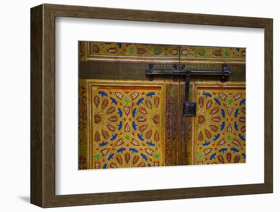 Interior Door Detail, Moulay Ismail Mausoleum, Medina, Meknes, Morocco, North Africa, Africa-Doug Pearson-Framed Photographic Print