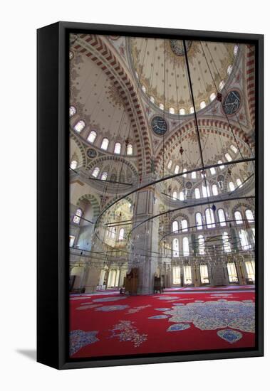 Interior, Fatih Mosque, Istanbul, Turkey, Europe-Neil Farrin-Framed Premier Image Canvas