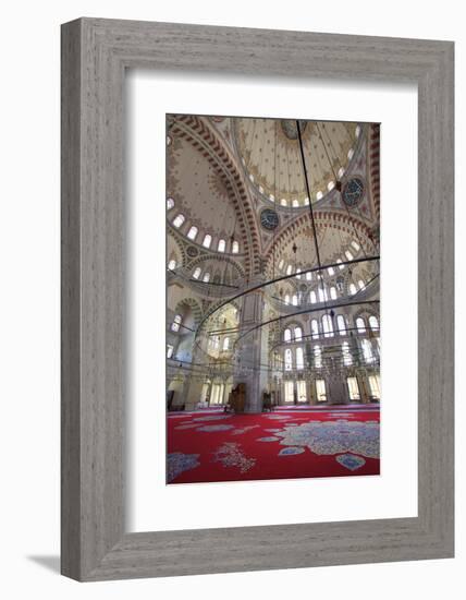 Interior, Fatih Mosque, Istanbul, Turkey, Europe-Neil Farrin-Framed Photographic Print