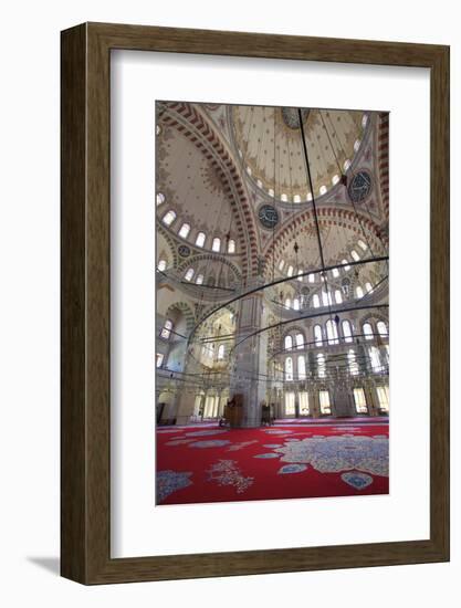 Interior, Fatih Mosque, Istanbul, Turkey, Europe-Neil Farrin-Framed Photographic Print