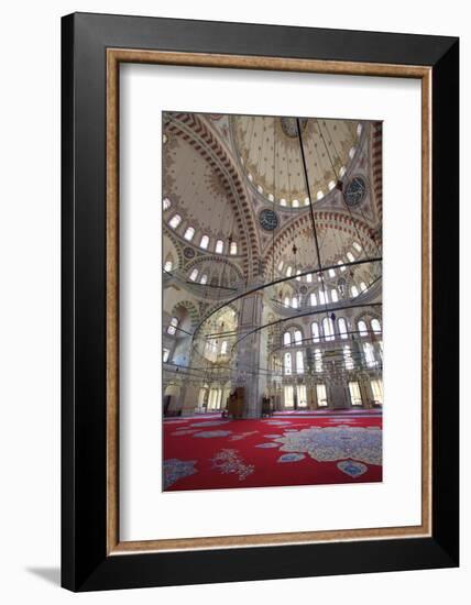 Interior, Fatih Mosque, Istanbul, Turkey, Europe-Neil Farrin-Framed Photographic Print