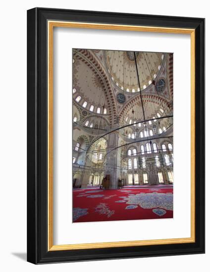 Interior, Fatih Mosque, Istanbul, Turkey, Europe-Neil Farrin-Framed Photographic Print