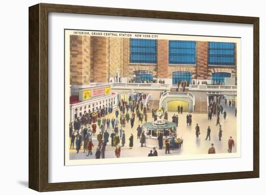 Interior, Grand Central Station, New York City-null-Framed Art Print