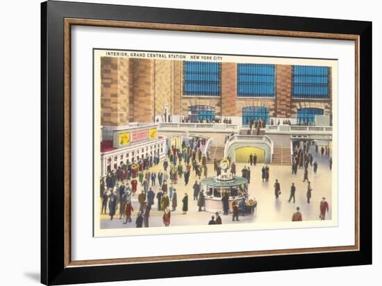 Interior, Grand Central Station, New York City-null-Framed Art Print