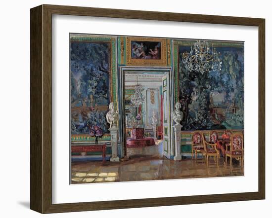 Interior in the Kuskovo Palace, 1917-Stanislav Yulianovich Zhukovsky-Framed Giclee Print
