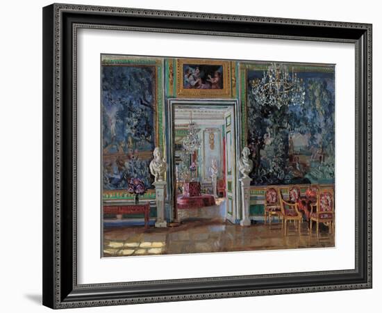 Interior in the Kuskovo Palace, 1917-Stanislav Yulianovich Zhukovsky-Framed Giclee Print