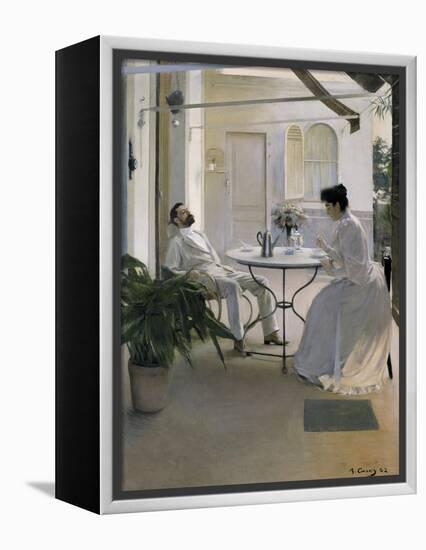 Interior in the Open Air-Ramon Casas Carbo-Framed Stretched Canvas