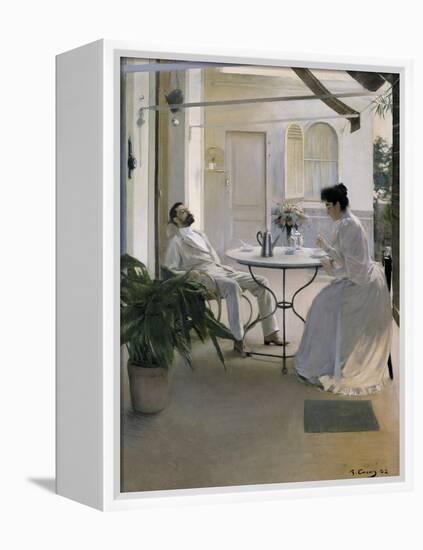 Interior in the Open Air-Ramon Casas Carbo-Framed Stretched Canvas