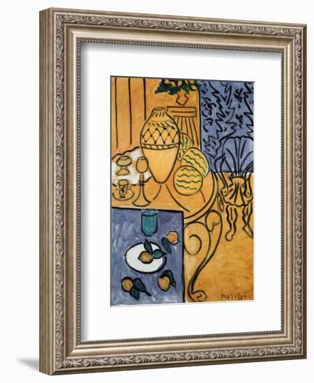 Interior in Yellow and Blue, 1946-Henri Matisse-Framed Art Print