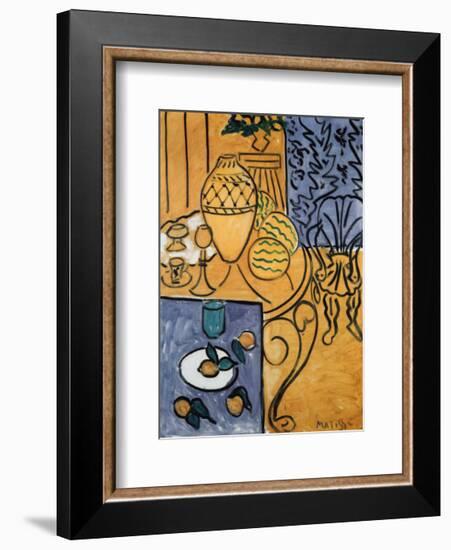 Interior in Yellow and Blue, 1946-Henri Matisse-Framed Art Print