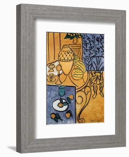 Interior in Yellow and Blue, 1946-Henri Matisse-Framed Art Print