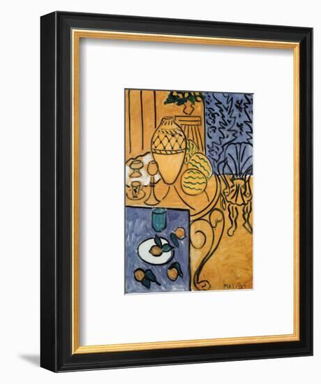 Interior in Yellow and Blue, 1946-Henri Matisse-Framed Art Print