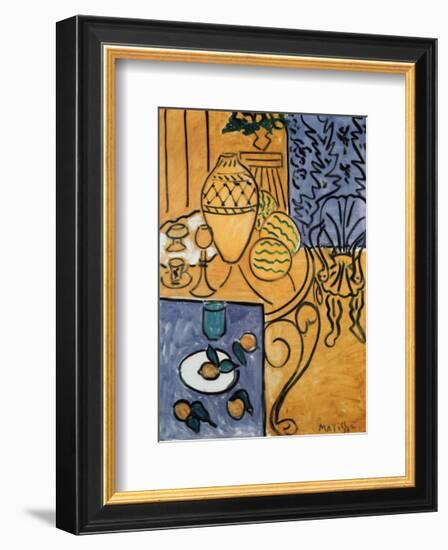 Interior in Yellow and Blue, 1946-Henri Matisse-Framed Art Print