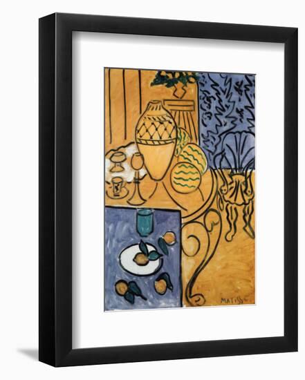 Interior in Yellow and Blue, 1946-Henri Matisse-Framed Art Print