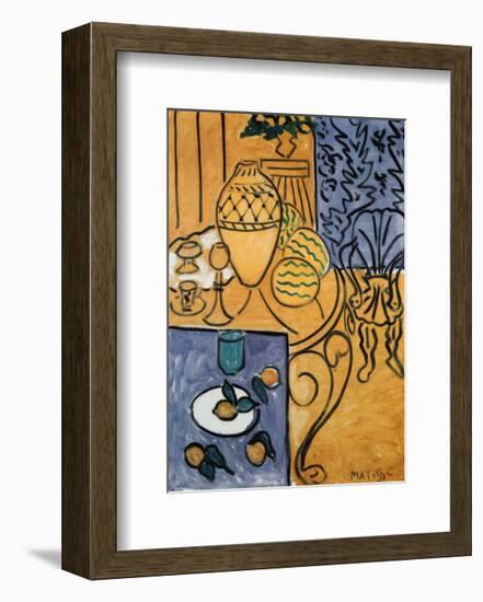 Interior in Yellow and Blue, 1946-Henri Matisse-Framed Art Print