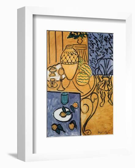 Interior in Yellow and Blue, 1946-Henri Matisse-Framed Art Print