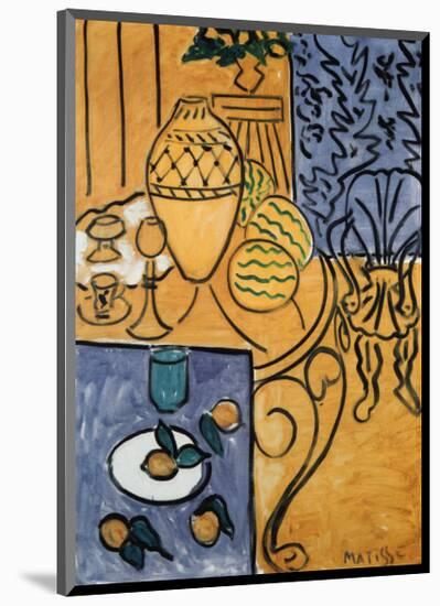 Interior in Yellow and Blue, 1946-Henri Matisse-Mounted Art Print