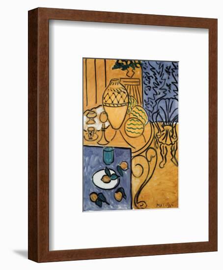 Interior in Yellow and Blue, 1946-Henri Matisse-Framed Art Print