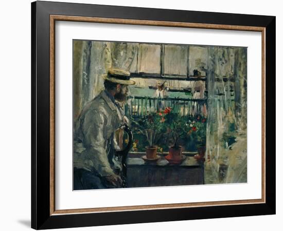 Interior, Isle of Wight,1875. Canvas.-Berthe Morisot-Framed Giclee Print