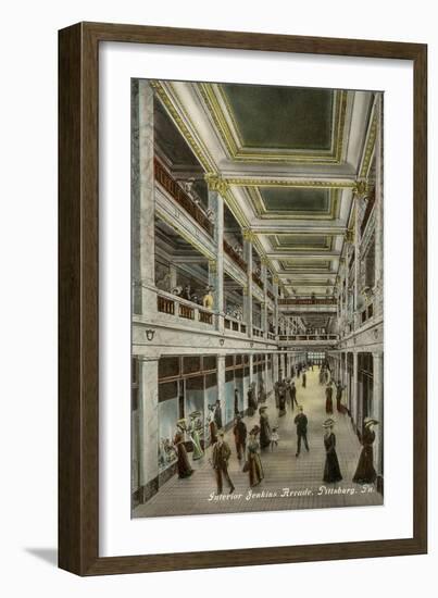 Interior, Jenkins Arcade, Pittsburgh, Pennsylvania-null-Framed Art Print