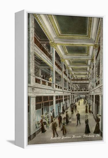 Interior, Jenkins Arcade, Pittsburgh, Pennsylvania-null-Framed Stretched Canvas