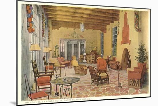 Interior, La Fonda Hotel, Santa Fe, New Mexico-null-Mounted Art Print