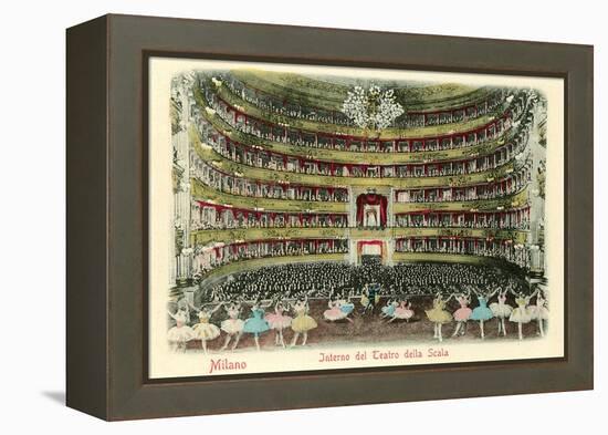 Interior, La Scala Opera House, Milan, Italy-null-Framed Stretched Canvas