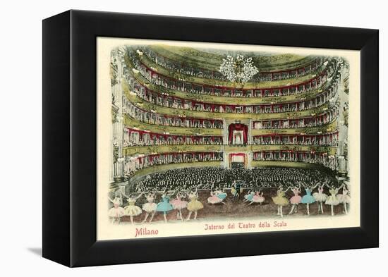 Interior, La Scala Opera House, Milan, Italy-null-Framed Stretched Canvas