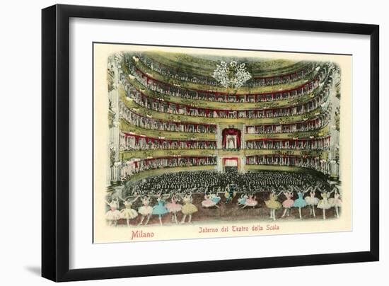 Interior, La Scala Opera House, Milan, Italy-null-Framed Premium Giclee Print