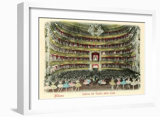 Interior, La Scala Opera House, Milan, Italy-null-Framed Premium Giclee Print