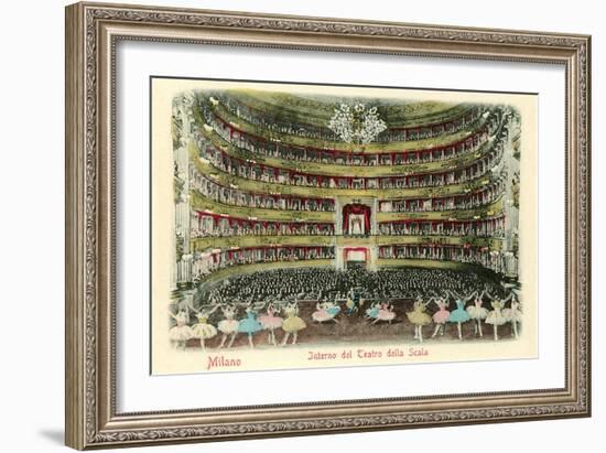 Interior, La Scala Opera House, Milan, Italy-null-Framed Art Print