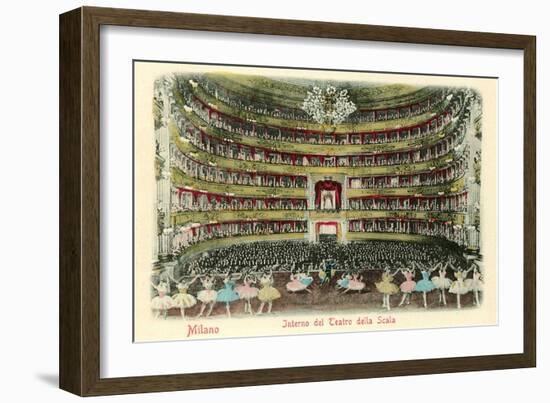 Interior, La Scala Opera House, Milan, Italy-null-Framed Art Print