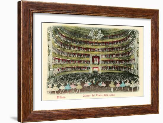 Interior, La Scala Opera House, Milan, Italy-null-Framed Art Print