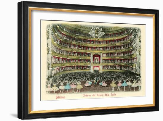 Interior, La Scala Opera House, Milan, Italy-null-Framed Art Print