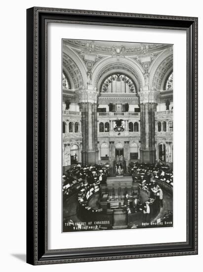 Interior, Library of Congress, Washington D.C.-null-Framed Art Print