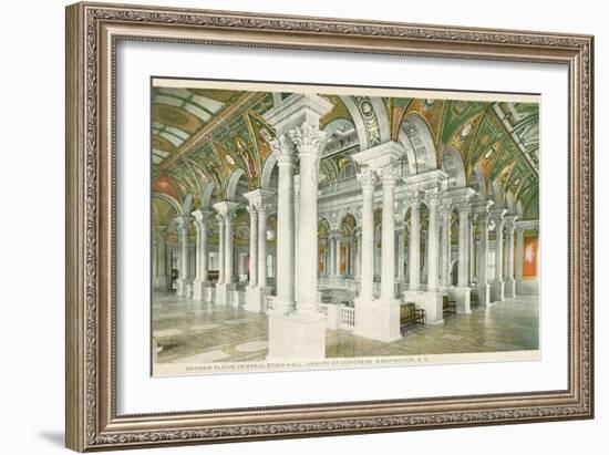 Interior, Library of Congress, Washington, DC-null-Framed Art Print