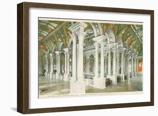 Interior, Library of Congress, Washington, DC-null-Framed Art Print