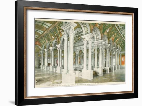 Interior, Library of Congress, Washington, DC-null-Framed Art Print